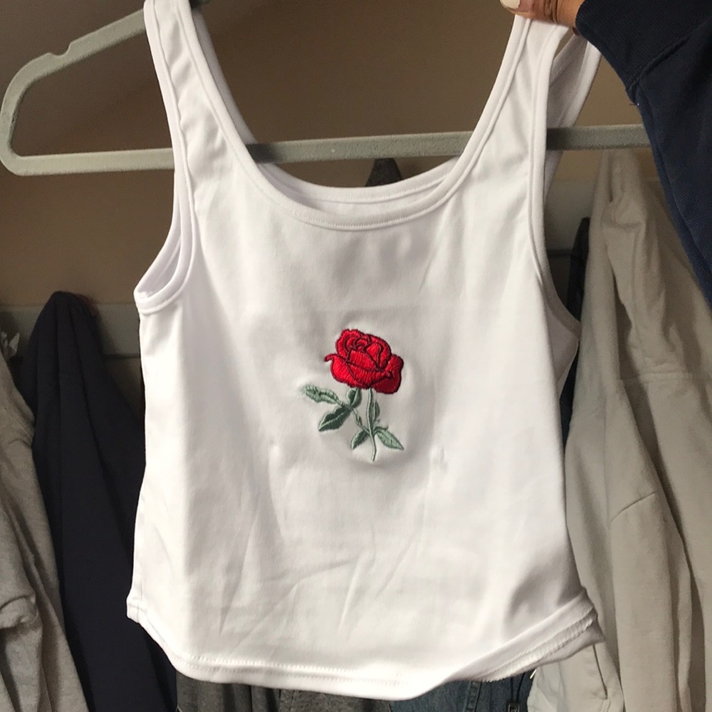 Zaful cropped rose tank